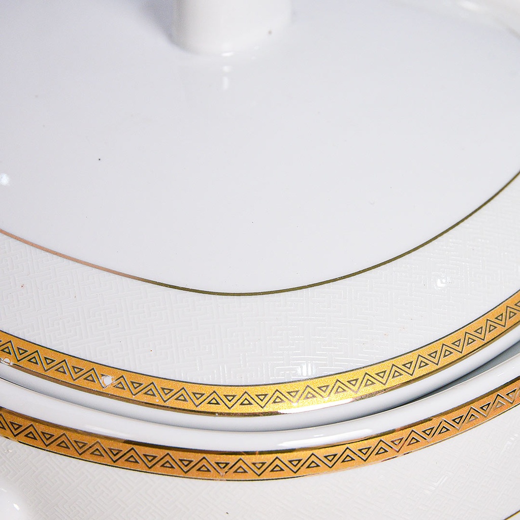 Service à Table 72 Pièces en Porcelaine Florence M3- Carré