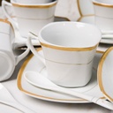 Service à Table 72 Pièces en Porcelaine Florence M3- Carré