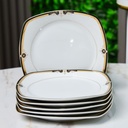 Service à Table 72 Pièces en Porcelaine Florence M4- Carré