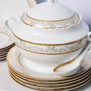 Service à Table 72 Pièces en Porcelaine Florence M4- Rond