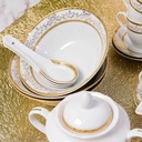 Service à Table 72 Pièces en Porcelaine Florence M4- Rond