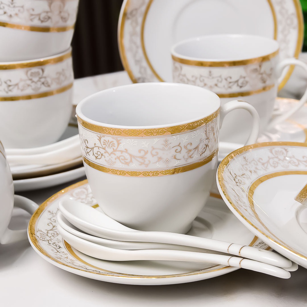 Service à Table 72 Pièces en Porcelaine Florence M4- Rond