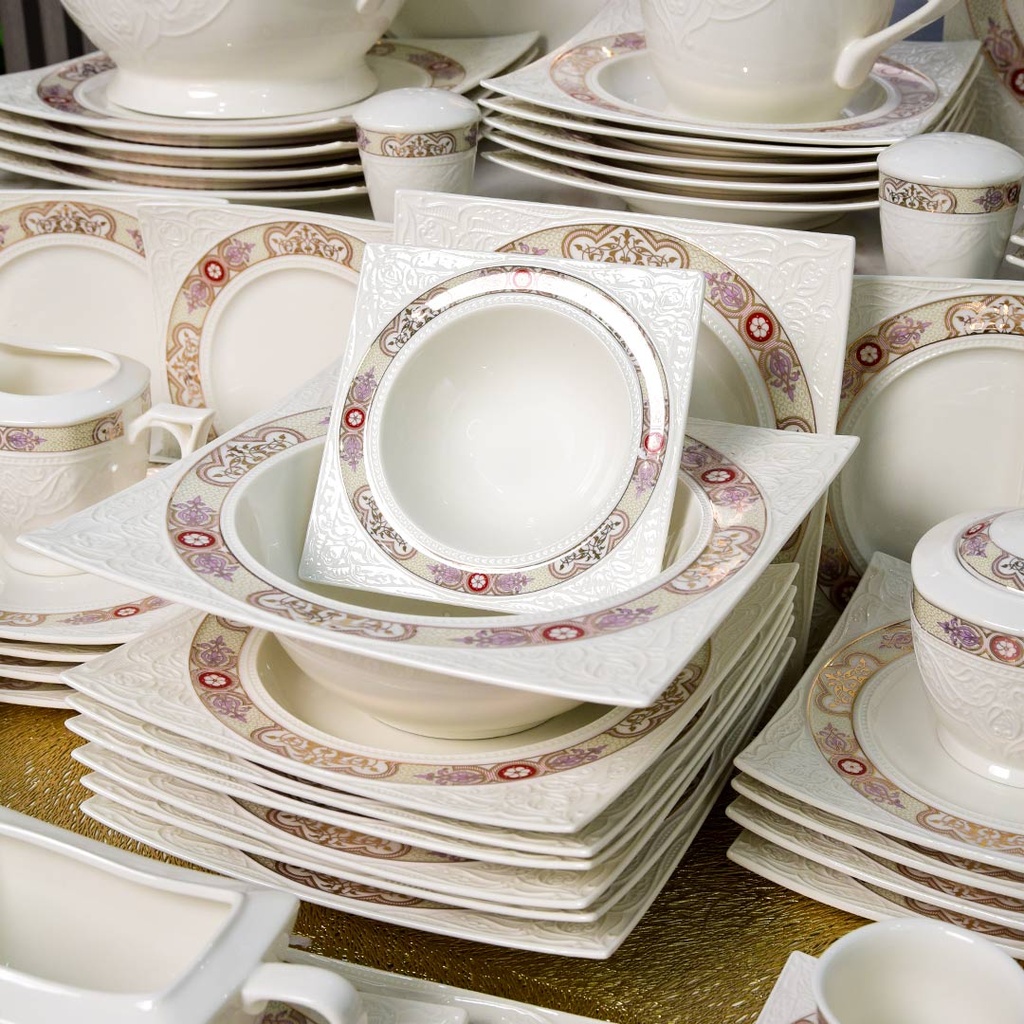 Service à Table 114 Pièces en Porcelaine Florence M4