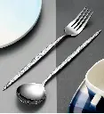 Coffret Ménagère 24 Pièces En Acier Inoxydable Argenté
