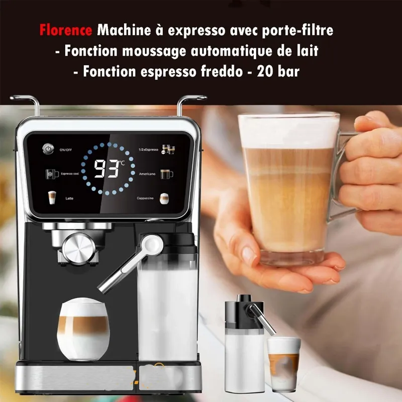 Machine a Café Expresso Et Capsule 5 En 1 Avec Afficheur Température Florence 1350W