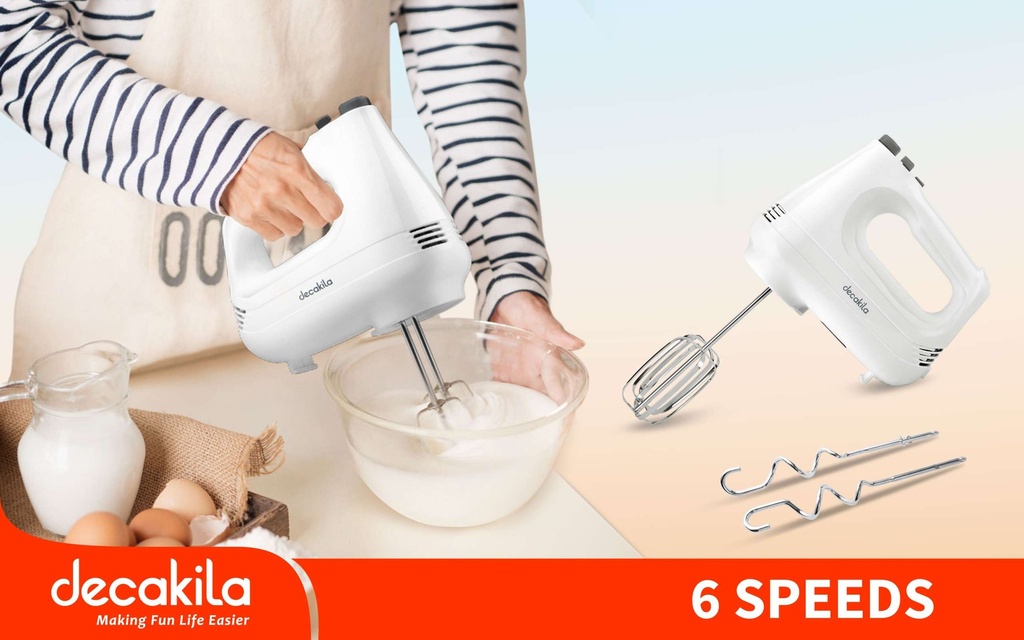 Decakila Mixeur électrique 200W 6 vitesses
