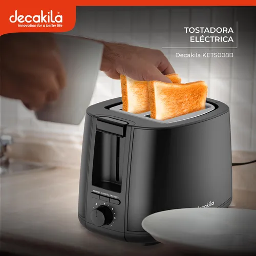 Decakila Grille-pain électrique 2 tranches 650-750W