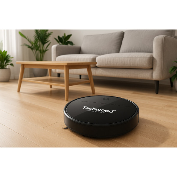 Aspirateur Robot Techwood 2 en 1, Aspiration & Nettoyage, Batterie Li-ion – TAR-2036