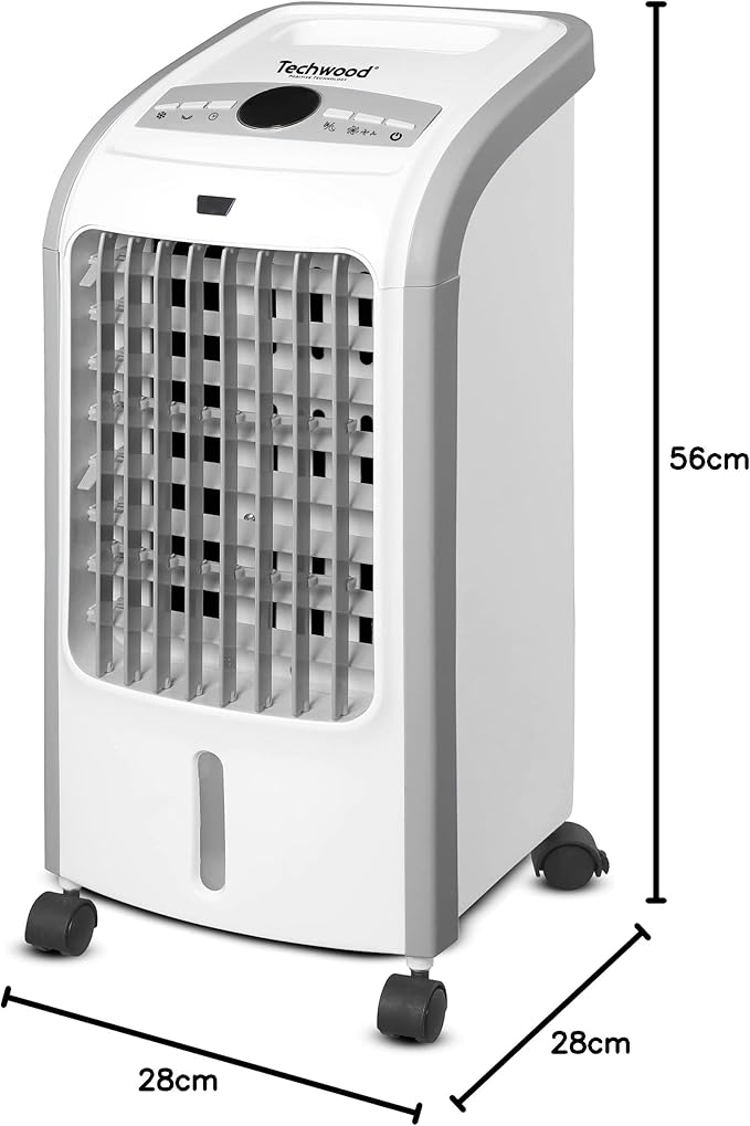 Rafraîchisseur & Humidificateur d’Air Techwood 3L, 3 Vitesses, Oscillation 120° & Télécommande – TRF-9022