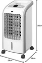 Rafraîchisseur & Humidificateur d’Air Techwood 3L, 3 Vitesses, Oscillation 120° & Télécommande – TRF-9022