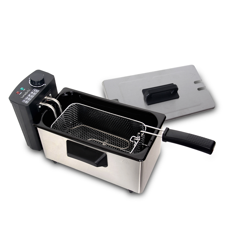 Friteuse Techwood Inox 3L, Thermostat Réglable & Parois Froides – TFR-304