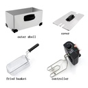 Friteuse Techwood Inox 3L, Thermostat Réglable & Parois Froides – TFR-304