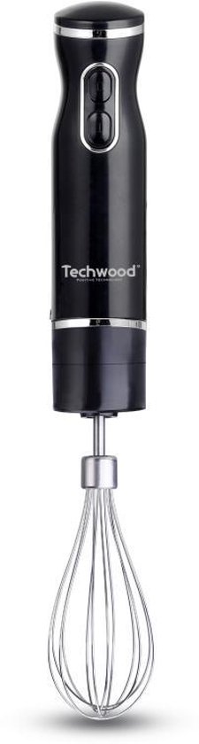 Mixeur Plongeant Techwood Inox Noir 3en1 Pieds Inox, Bol Hachoir 500ml & 2 Vitesses – TMS-9666