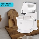 Black & Decker Batteur électrique avec bol 300W – Blanc 