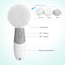 Brosse Cosmétique Visage & Corps Techwood, Tête Rotative & 4 Accessoires – TBV-313