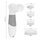 Brosse Cosmétique Visage & Corps Techwood, Tête Rotative & 4 Accessoires – TBV-313