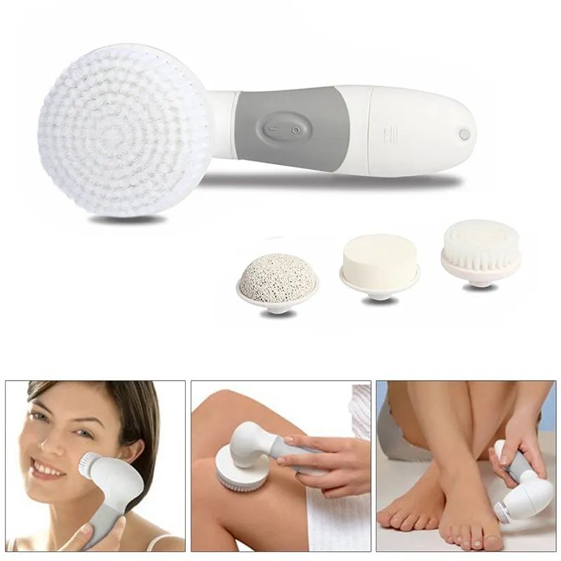 Brosse Cosmétique Visage & Corps Techwood, Tête Rotative & 4 Accessoires – TBV-313