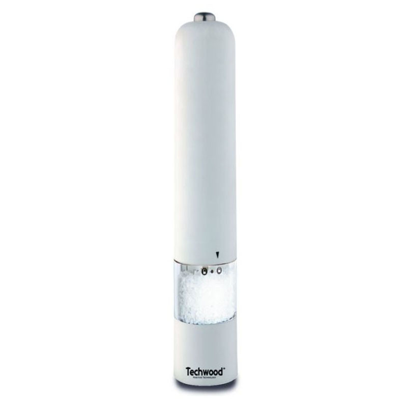 Moulin Électrique Sel & Poivre Techwood Inox, Broyage Réglable & Éclairage – TPSI-263