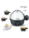 Cuit Œufs Techwood 3 en 1 Inox/Noir 7 Œufs, Cuisson Vapeur & Œufs au Plat, Arrêt Automatique – TO-007