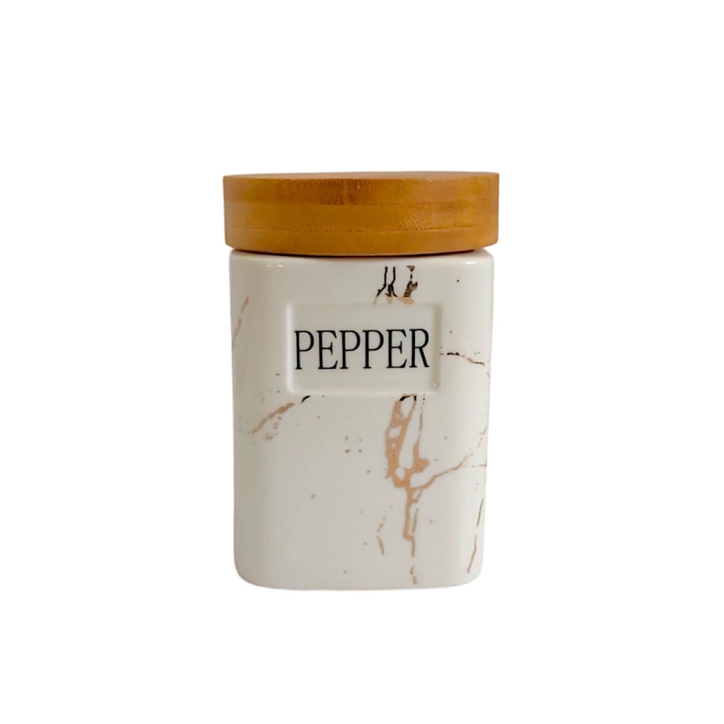 Ensemble de 7 pots à épices en Céramique Marbre Avec Support