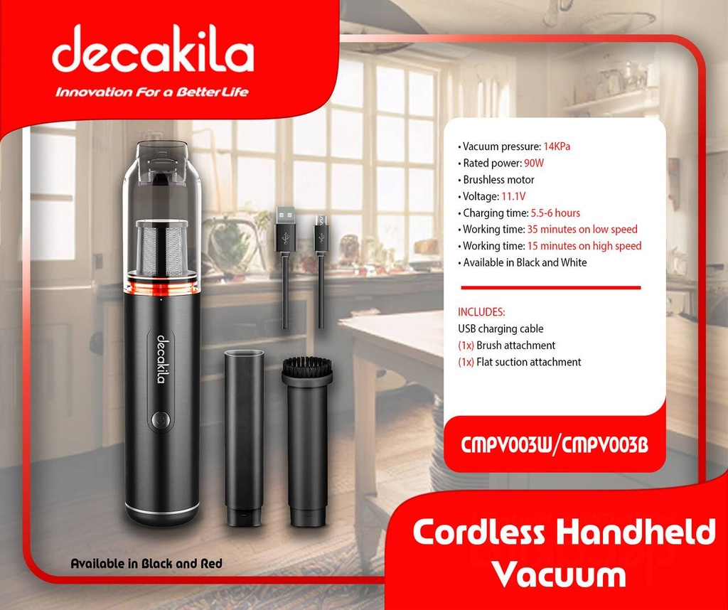 Decakila Mini Aspirateur Sans Fil - 90W 