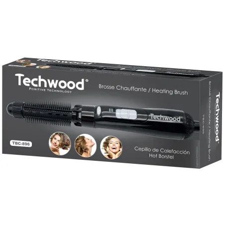 Brosse Chauffante Techwood 800W, Fonction Air Frais & Interrupteur Marche/Arrêt – TBC-896