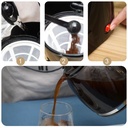 Cafetière Électrique Techwood Noir Inox – 6 à 8 Tasses avec Système Anti-Gouttes & Arrêt Automatique TCA-696