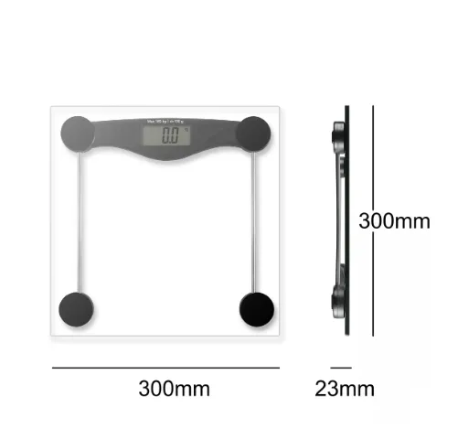 Pèse-Personne Digital Techwood Verre 150kg, Démarrage au Toucher & Graduation 100g – TPP-917
