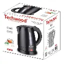 Bouilloire Techwood Noir 1L, Arrêt Automatique & Protection Surchauffe, Couvercle Sécurité – TB-1036