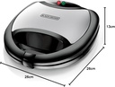 Black & Decker Appareil Croque Monsieur 750W – Noir