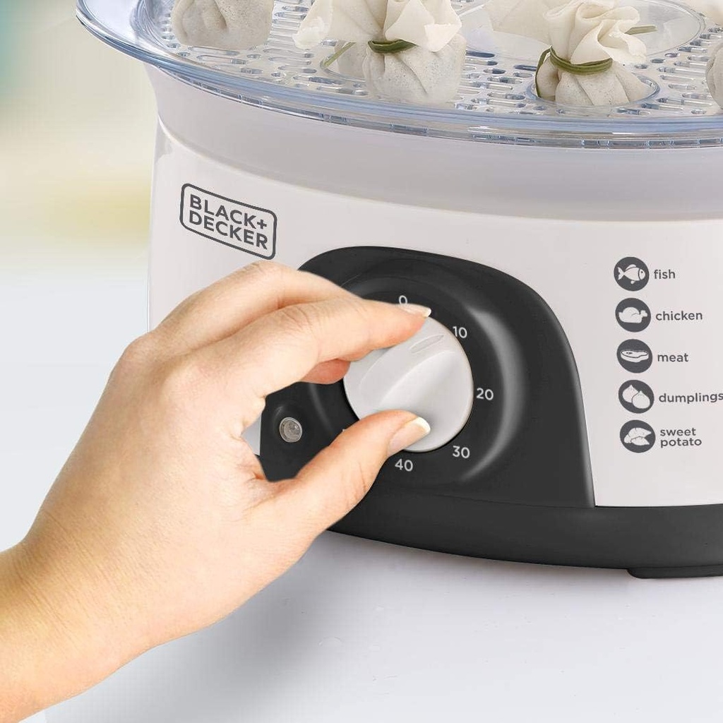 Black & Decker Cuiseur vapeur 775W 10L – Blanc