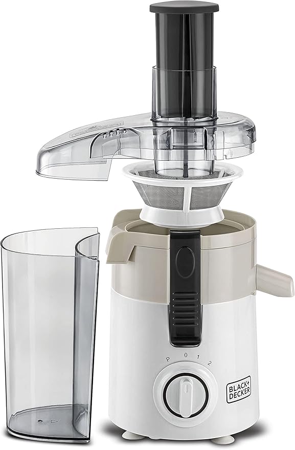 Black & Decker Extracteur de jus 250W 950ml – Blanc