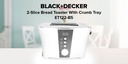 Black & Decker Grille-Pain 800W – 2 Tranches – Blanc