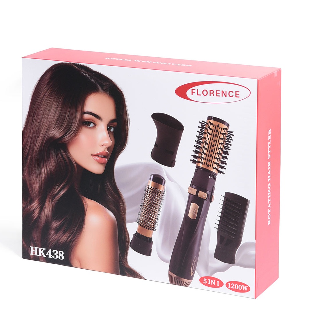 Brosse Coiffante Rotative 5en1 Florence - 1200W