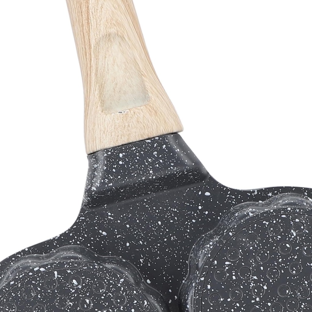 Poêle Granite Œufs Et Pancakes 4 Trou Noir