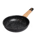 Set De 3 Poêles Granite Sizar Noir 20 , 24 et 28Cm