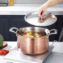 Couscoussier inox et Granite Golden House 24 cm - Effet Cuivre