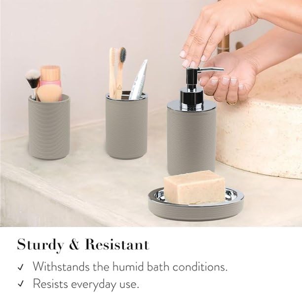 Ensemble D’accessoires De Salle De Bain 6 Pièces Grége
