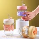 Bouteille D'eau Avec Paille Pour Enfant - Violet-350ml