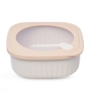 Set de 4 Saladiers Carré En Plastique Avec Couvercle - Multicouleur