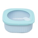 Set de 4 Saladiers Carré En Plastique Avec Couvercle - Multicouleur