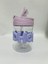 Bouteille D'eau Avec Paille Pour Enfant - Violet-350ml