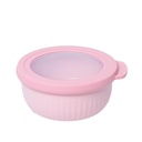 Set de 4 Saladiers Rond En Plastique Avec Couvercle - Multicouleur
