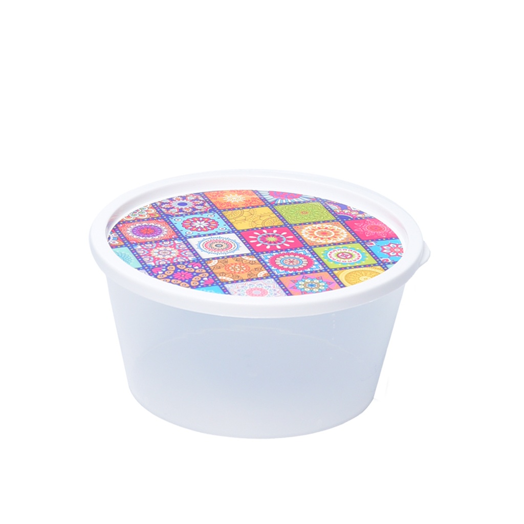 Set de 7 Saladiers Rond En Plastique Avec Couvercle - Transparent