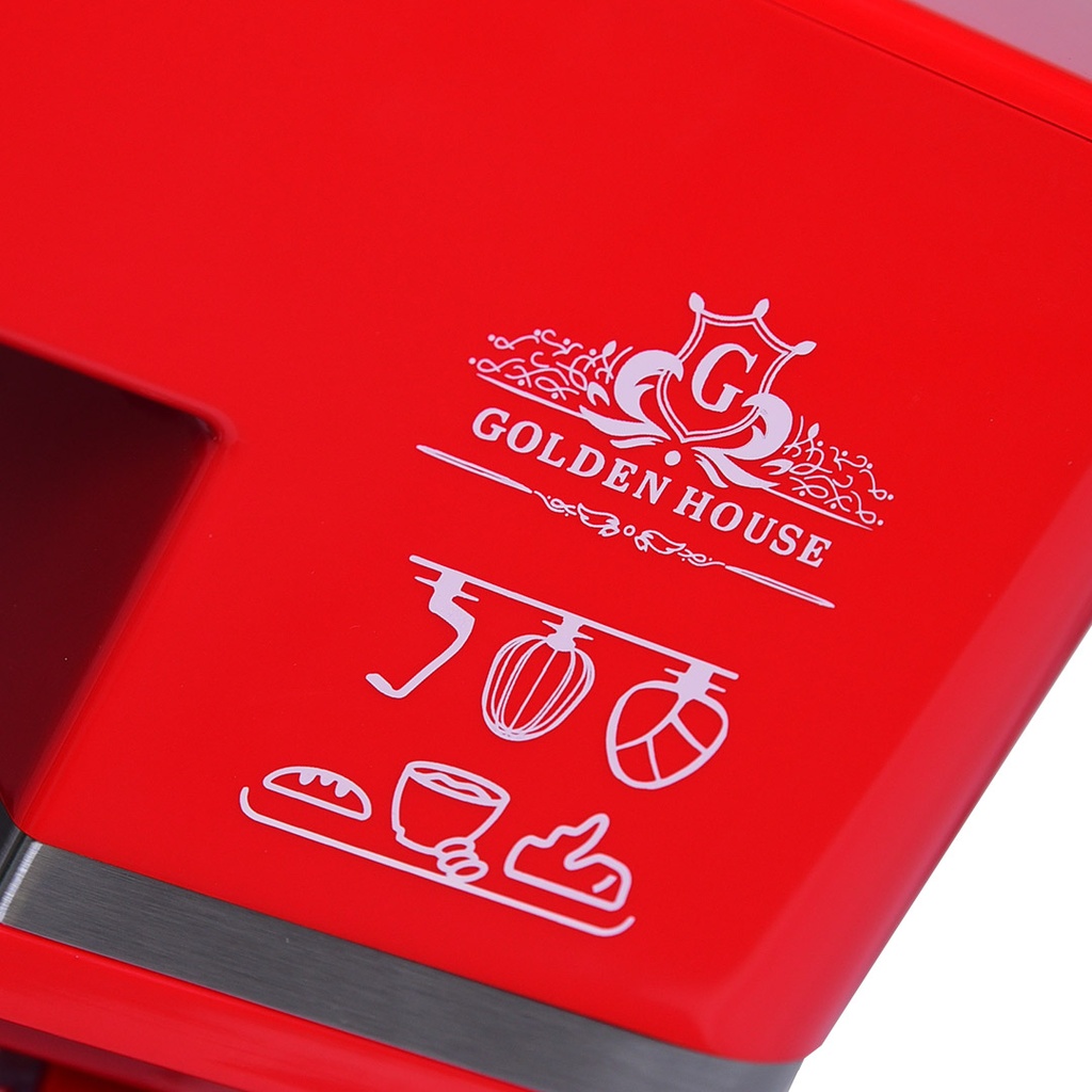 Robot Pétrin Golden House 5L 1300W Rouge