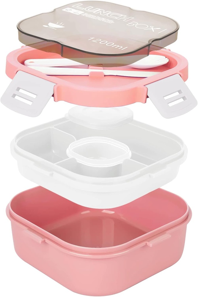 Lunch Box Isotherme carré 1200 ml Rose