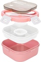 Lunch Box Isotherme carré 1200 ml Rose