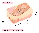 Lunch Box Isotherme Rectangulaire1000 ml Rose