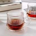 Coffret De 6 Verres à Café AZUR GLASS  8,5 cl Avec Sous Tasses