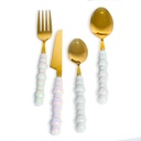 Coffret Ménagère Prestige 24 Pièces et Boîte de Rangement Doré